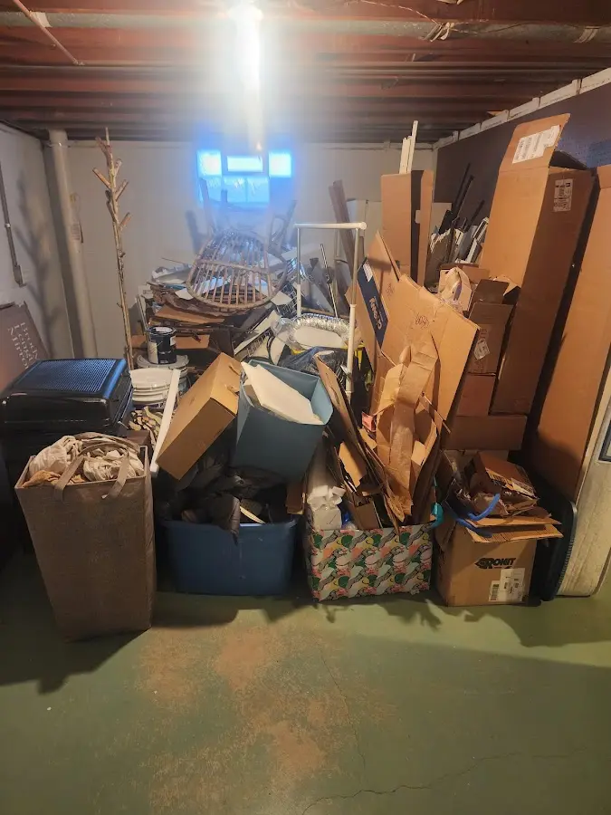 Roll-off dumpster container at job site for Yard Waste Dumpster Rental in Chevy Chase